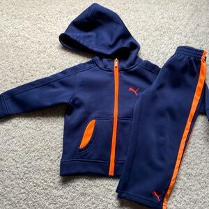Puma 2T Navy and Orange track suit